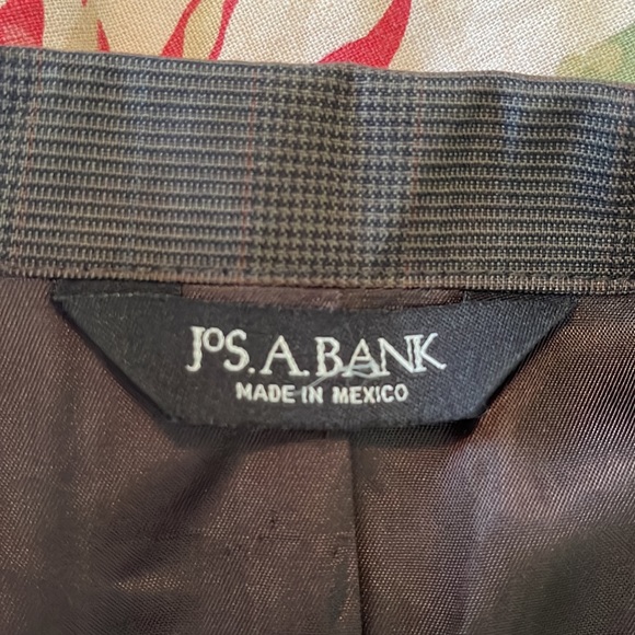 JOS A BANK Size 44S Brown Classic Plaid 100% Wool  Blazer Sport-jacket $349 NEW - Picture 13 of 16